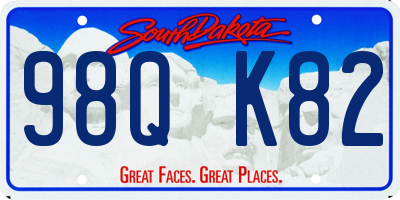 SD license plate 98QK82