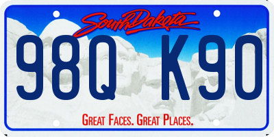 SD license plate 98QK90
