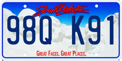 SD license plate 98QK91