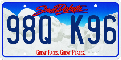 SD license plate 98QK96