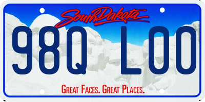 SD license plate 98QL00
