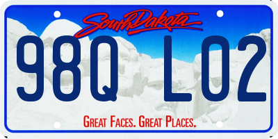 SD license plate 98QL02