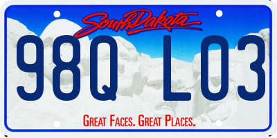 SD license plate 98QL03