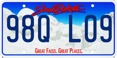 SD license plate 98QL09
