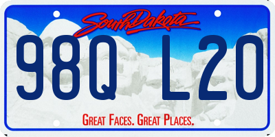 SD license plate 98QL20
