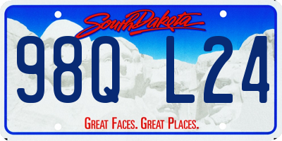 SD license plate 98QL24