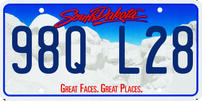 SD license plate 98QL28