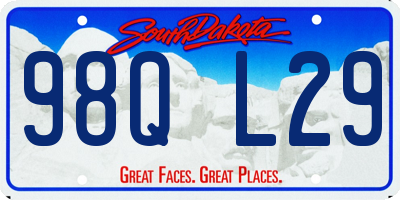 SD license plate 98QL29