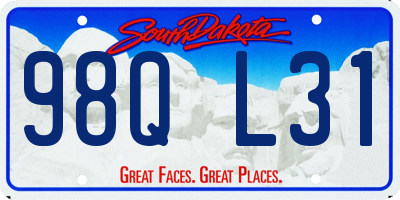 SD license plate 98QL31