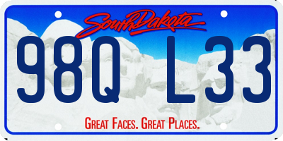 SD license plate 98QL33