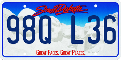 SD license plate 98QL36