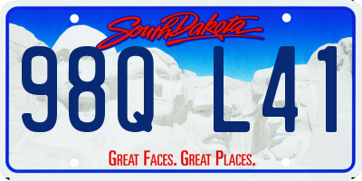 SD license plate 98QL41
