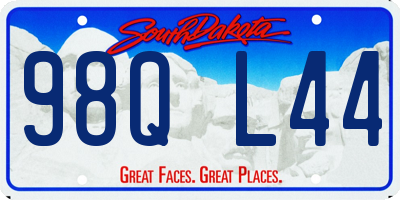 SD license plate 98QL44