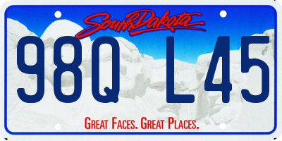 SD license plate 98QL45