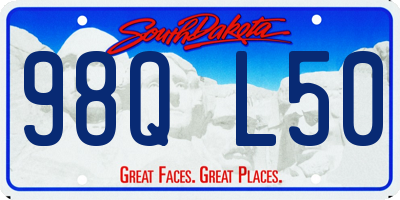 SD license plate 98QL50