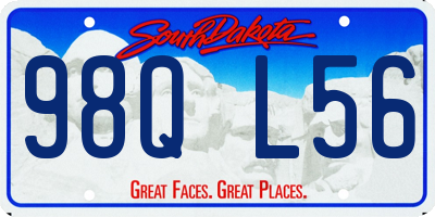 SD license plate 98QL56