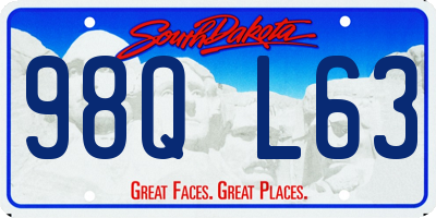 SD license plate 98QL63