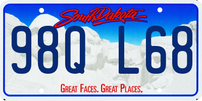 SD license plate 98QL68