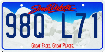 SD license plate 98QL71