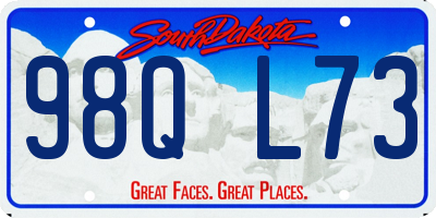 SD license plate 98QL73