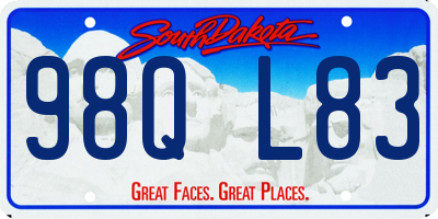 SD license plate 98QL83