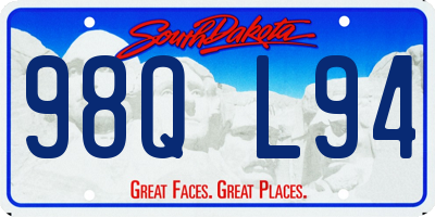 SD license plate 98QL94