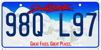 SD license plate 98QL97