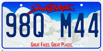 SD license plate 98QM44