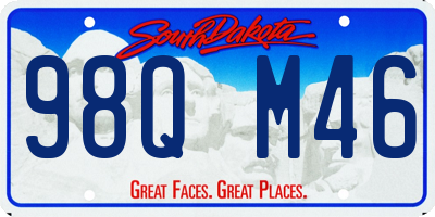 SD license plate 98QM46