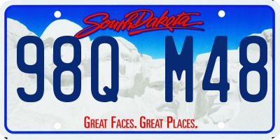 SD license plate 98QM48