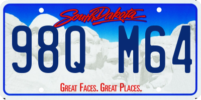 SD license plate 98QM64