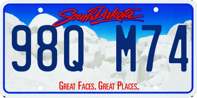 SD license plate 98QM74