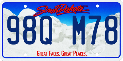 SD license plate 98QM78