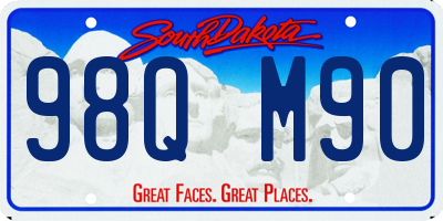 SD license plate 98QM90