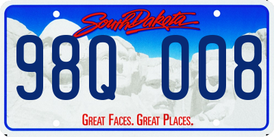 SD license plate 98QO08