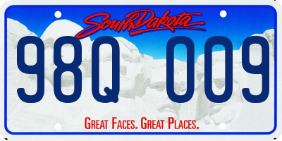 SD license plate 98QO09