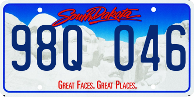 SD license plate 98QO46