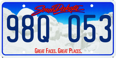 SD license plate 98QO53