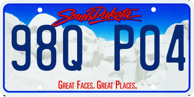 SD license plate 98QP04