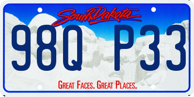 SD license plate 98QP33
