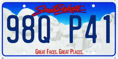 SD license plate 98QP41