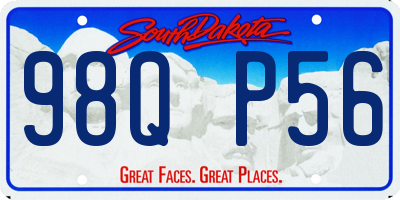 SD license plate 98QP56