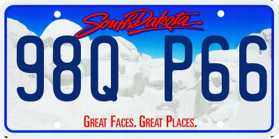 SD license plate 98QP66
