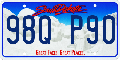SD license plate 98QP90