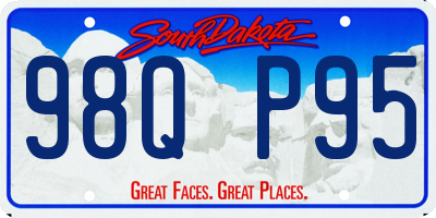 SD license plate 98QP95