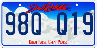 SD license plate 98QQ19