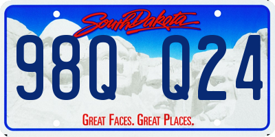 SD license plate 98QQ24