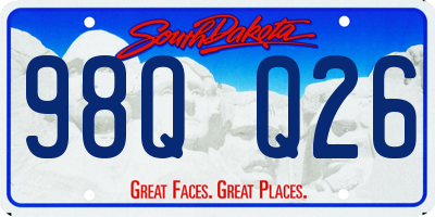 SD license plate 98QQ26