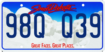 SD license plate 98QQ39
