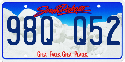 SD license plate 98QQ52